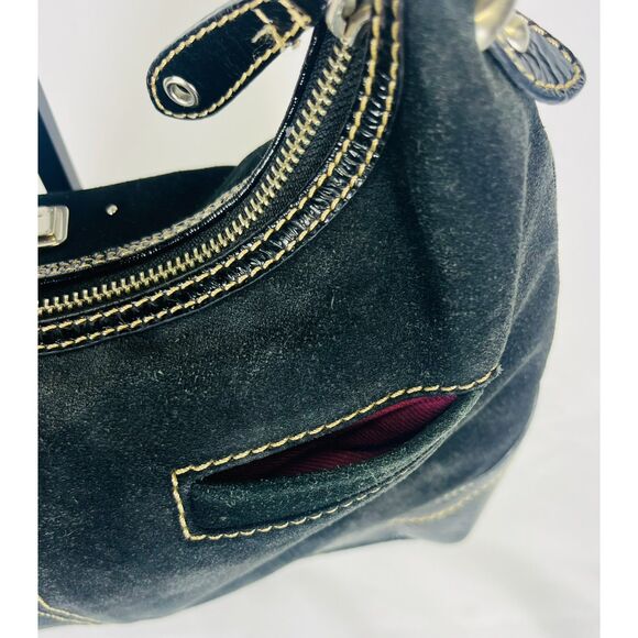 The Sak Black Suede Hobo Shoulder Bag - Picture 12 of 13